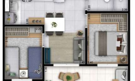 Apartamento 2 dormitórios com varanda na Vila Andrade