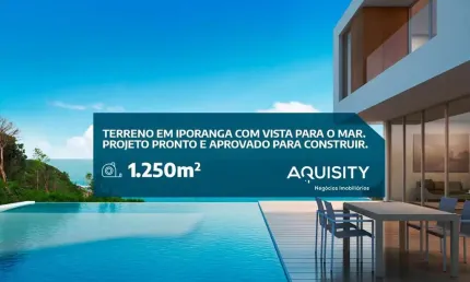 Terreno a venda com vista para o ma em Iporanga  -  Guarujá