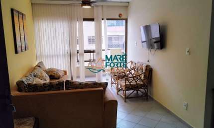 AMPLO APARTAMENTO COM 90M² INTERNOS, 2 VAGAS DE GARAGEM, MOBILIADO E PERTO DO MAR!
