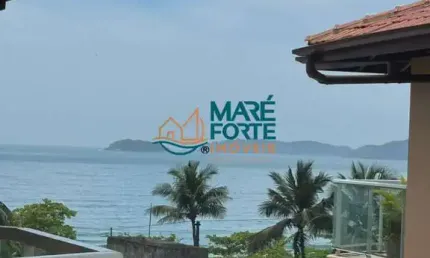 Cobertura com 3 suítes e vista lateral para o mar, 70 metros da praia