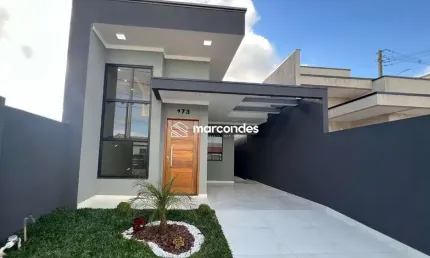 Casa em condomínio fechado com 3 quartos à venda na Rua Cucos, 1800, Gralha Azul, Fazenda Rio Grande por R$ 605.000