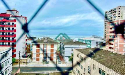 Apto à venda em Praia Grande: 1 Dorm, sacada com vista para o mar, R$330.000,00!