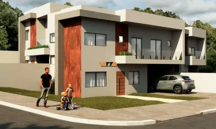 Sobrado de esquina à venda em araucária - lançamento no bairro costeira