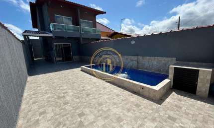 Sobrado com 2 quartos, Jussara, Mongaguá - R$ 398 mil, Cod: 2963