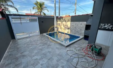 Casa com 2 dorms, Jussara, Mongaguá - R$ 420 mil, Cod: 3078
