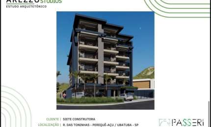 Arezzo Studios Perequê-Açú. Lançamento Siete Construtora.
