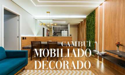 Apartamento moderno, mobiliado e reformado no Cambuí