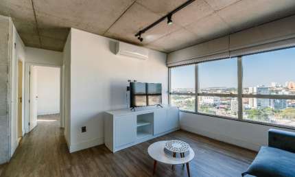 Apartamento estilo loft para locação mobiliado, no condomínio fechado MaxHaus, Cambuí, em Campinas