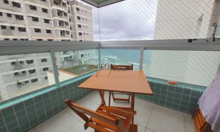 Apartamento super aconchegante frente ao mar na vila atlântica, mongaguá/sp