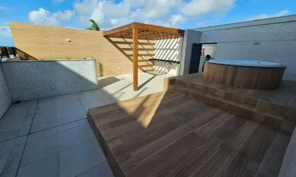 Duplex para venda possui 140 metros quadrados com 2 quartos em cabo branco - joão pessoa - pb