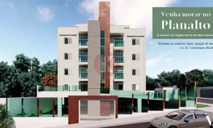 Apartamento à venda, 2 quartos, 1 suíte, 2 vagas, Planalto - Belo Horizonte/MG