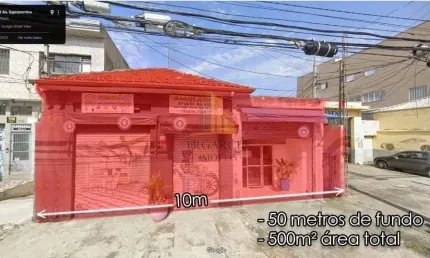Terreno de 500m² em água rasa - sp à venda por r$ 1.590.000