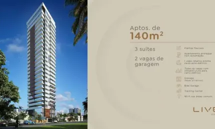 Live Almaa em são Bras - 3 Suites e 2 vagas com vista panoramica para a baia