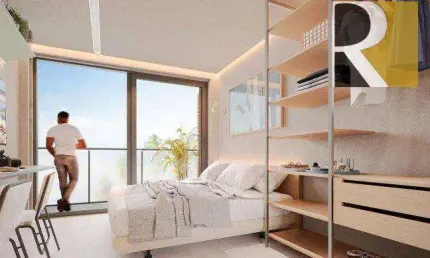 Flat mobiliado com 1 dormitório à venda, 22 m² a partir de R$ 410.000 - Cabo Branco - João Pessoa/PB