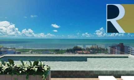 Apartamento vista mar com 2 dormitórios à venda, 56 m² por R$ 450.000 - Bessa - João Pessoa/PB