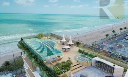 Flat beira mar com 1 dormitório à venda, 22 m² por R$ 520.000 - Manaíra - João Pessoa/PB