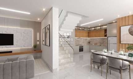 Casa em condomínio fechado com 3 quartos à venda na Rua Coronel Pretextato Pena Forte Taborda Ribas, 1614, Santa Quitéria, Curitiba, 132 m2 por R$ 840.000