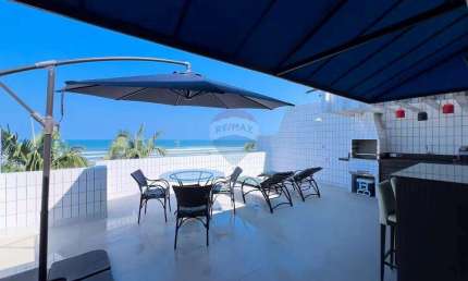 COBERTURA DUPLEX À VENDA, FRENTE AO MAR EM BORACÉIA, BERTIOGA - SP