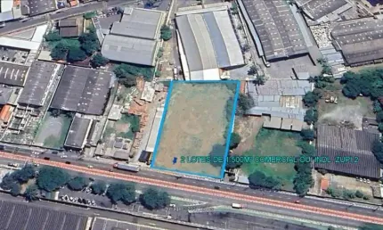 DOIS LOTES COMERCIAIS OU INDUSTRIAL NA AV TENENTE MARQUES A VENDA  CADA LOTE TEM 1.500M&#178; ZUPI 2.
