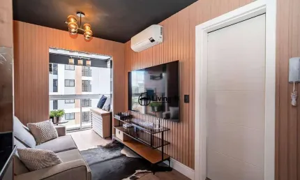 Apartamento porteira fechada com 1 dormitório à venda, 30 m² por R$ 420.000 - Portão - Curitiba/PR
