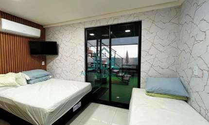 Apartamento Cobertura Mobiliada Quarto e Sala com 52 m² em Cruz das Almas.