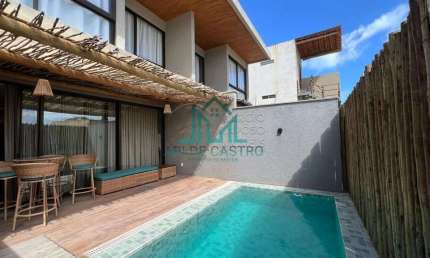 Casa Mobiliada com 197,43m² com 3 Suítes, Hidromassagem com Rooftop no Condomínio na Praia do Riacho - São Miguel dos Milagres Alagoas