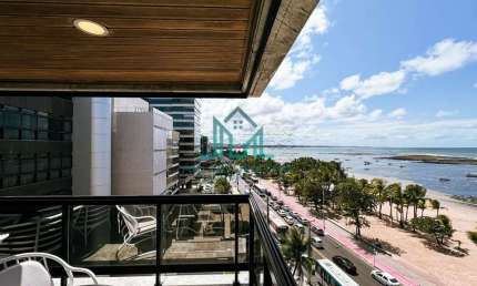 Cobertura Duplex Beira-Mar com 4 Suítes, Piscina, 424m², 5 Vagas na Praia de Ponta Verde - Maceió Alagoas