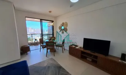 Apartamento Vista Mar, Mobiliado, 2 Quartos  com 57m², Varanda - Maceió Alagoas