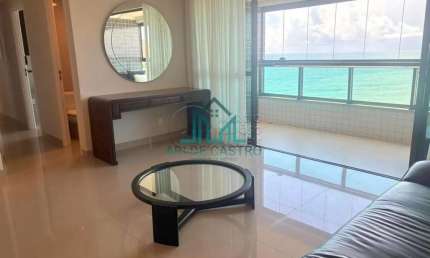 Apartamento com Vista Mar, Porteira Fechada, Mobiliado, 4 quartos com 140m² em Andar Alto - Maceió Alagoas