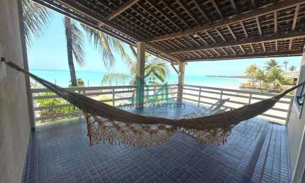 Casa à Beira-Mar com 3 Suítes na Praia de Ipioca no Litoral Norte de Maceió - Alagoas