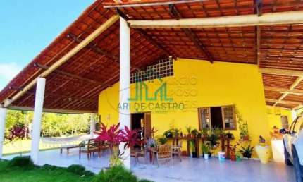 Casa 4 Quartos, Piscina, Praia do Antunes, Maragogi com 3.200m² de Terreno - Alagoas