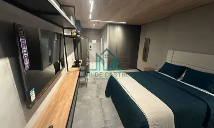 Apartamento Studio Novo todo Mobiliado, Varanda e Vista com 30m² no Edifício New Time na Pajuçara - Maceió Alagoas