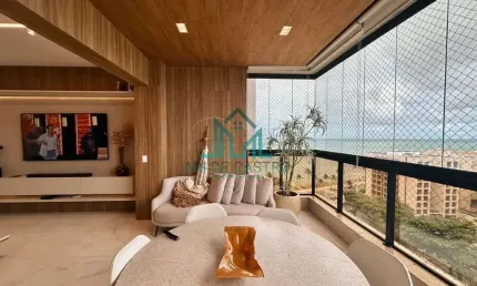 Apartamento Nascente, Mobiliado, à Beira-mar da Praia de Jatiuca, 164m², 3 Quartos, Varanda Gourmet  - Maceió Alagoas