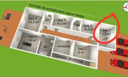 SALA COMERCIAL PARA ÁREA DE SAÚDE/EDUCAÇÃO - JARDIM DIDINHA - JACAREÍ