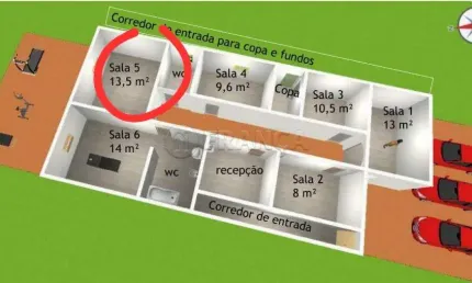 SALA COMERCIAL PARA ÁREA DE SAÚDE/EDUCAÇÃO - JARDIM DIDINHA - JACAREÍ