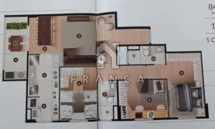 Apartamento com 3 quartos à venda no Loteamento Villa Branca, Jacareí 