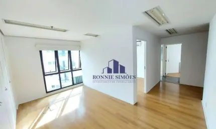 Sala comercial para alugar, 92 m², campo belo, edifício ibirapuera work center, av. vereador josé diniz, recepção, copa, 2 vagas