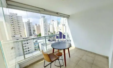 STUDIO MOBILIADO COM VARANDA À VENDA, 35 M², EDIFÍCIO WISH MOEMA, AV. ARATÃS, 1 DORMITÓRIO, 1 BANHEIRO, COZINHA, 1 VAGA, PRÓXIMO DO SHOPPING E METRÔ