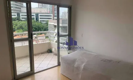 APARTAMENTO PARA ALUGAR, 45 M², VILA OLIMPIA, COND. SOLAR ITAIM, R. FIANDEIRAS, 1 DORMITÓRIO, 1 SALA, VARANDA, COZINHA, 1 BANHEIRO, 1 VAGA