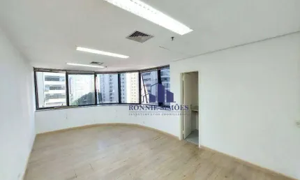 Sala comercial para alugar, 86 m², moema, ed. glass tower, 4 salas, 3 banheiros, copa,  2 vagas, próximo ao metrô