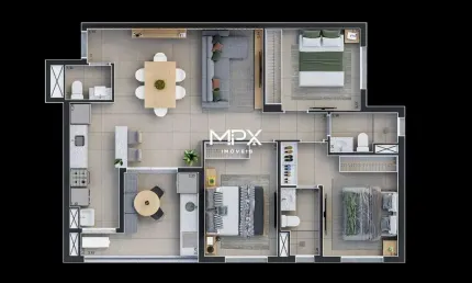 Apartamento com 3 quartos à venda no Nova América, Piracicaba  por R$ 697.687