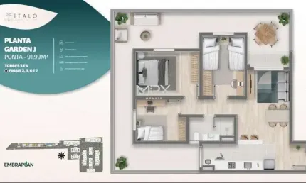 Apartamento com 2 quartos à venda no Jardim Abaeté, Piracicaba  por R$ 335.450
