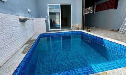 Casa para Venda em Mongaguá, Balneário Jussara, 3 dormitórios, 1 suíte, 2 banheiros, 3 vagas