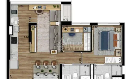 Apartamento com 2 dormitórios à venda, 57 m² por R$ 797.000,00 - Morumbi - São Paulo/SP