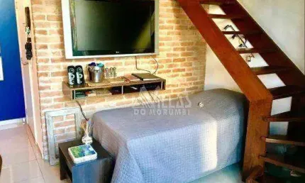 Apartamento duplex com 1 dormitório à venda, 72 m² por r$ 550.000,00 - panamby - são paulo/sp
