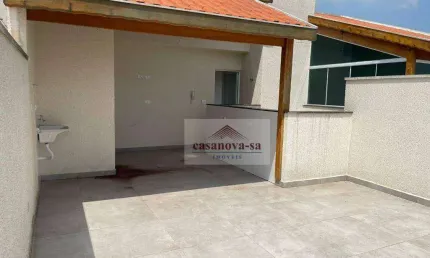 Cobertura com 2 dormitórios à venda, 94 m² por r$ 435.000,00 - vila humaitá - santo andré/sp