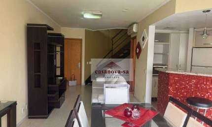Apartamento Duplex com 1 dormitório para alugar, 92 m² por R$ 4.760,00/mês - Jardim - Santo André/SP