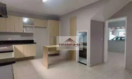 Sobrado com 2 dormitórios para alugar, 130 m² por R$ 3.765,00/mês - Vila Homero Thon - Santo André/SP