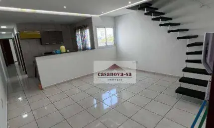 Cobertura com 3 dormitórios à venda, 121 m² por r$ 550.000,00 - vila pires - santo andré/sp