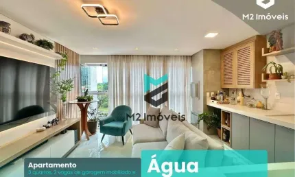 Apartamento de 3 quartos com 2 vagas individuais + BOX TOTALMENTE MOBILIADO E EQUIPADO no Bairro Água Verde